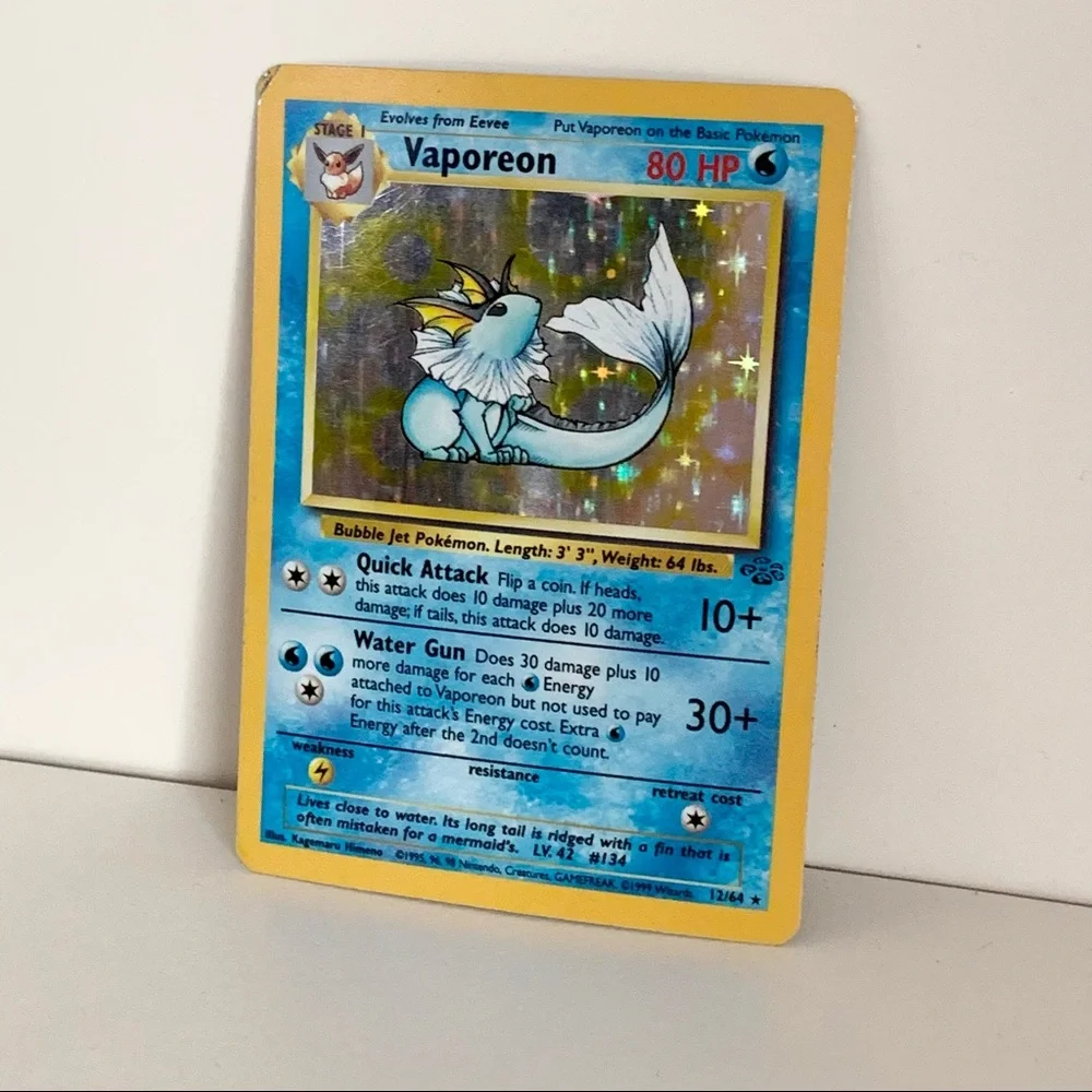 Hold 1999 Vaporeon Jungle Set Unlimited 1/64 Holo